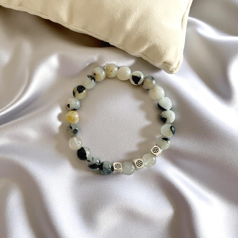Elegant Duo Wraps Bracelets | Obsidian & Rutile - For Kids | Includes: Bracelets (Set of 2)