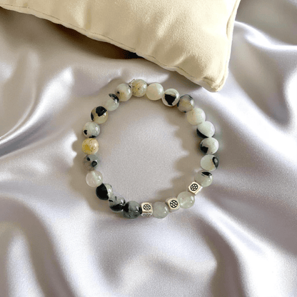 Elegant Duo Wraps Bracelets | Obsidian & Rutile - For Kids | Includes: Bracelets (Set of 2)