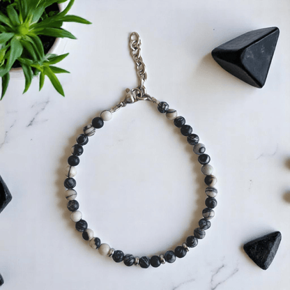 Little Guardian Anklet | Jasper Stone - For Girl Kids | Includes: Anklet
