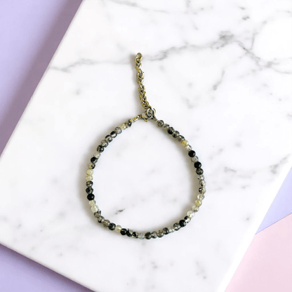Wildflower Way Anklet | Dragon Vein Agate Stone - For Women | Includes: Anklet