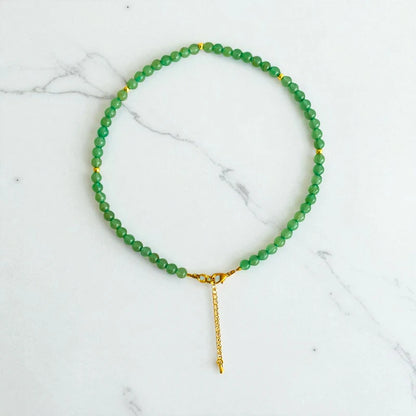 Luck Aventurine Set | Green Aventurine - For Kids Girls | Includes: Necklace & Bracelet