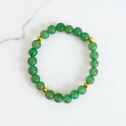 Luck Aventurine Set | Green Aventurine - For Kids Girls | Includes: Necklace & Bracelet