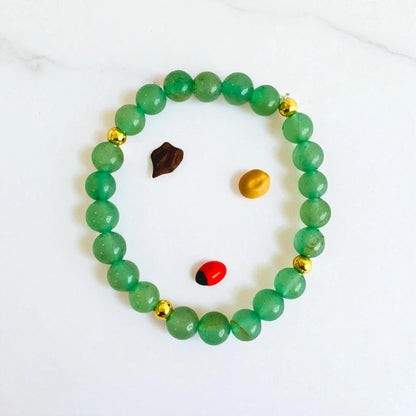 Luck Aventurine Set | Green Aventurine - For Kids Girls | Includes: Necklace & Bracelet