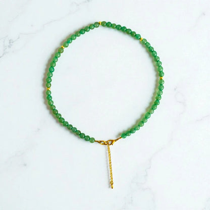 Luck Aventurine Set | Green Aventurine - For Kids Girls | Includes: Necklace & Bracelet