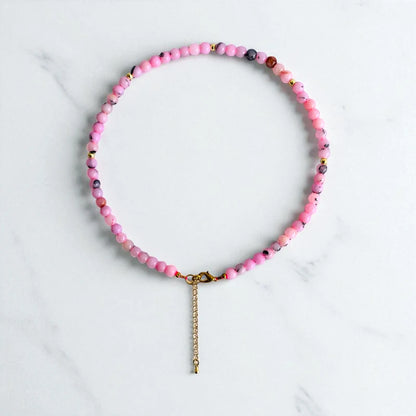 Blossom Jasper Set | Cherry Blossom Jasper - For Kids Girls | Includes: Necklace & Bracelet