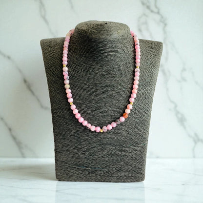 Blossom Jasper Set | Cherry Blossom Jasper - For Kids Girls | Includes: Necklace & Bracelet