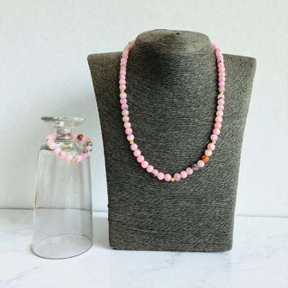 Blossom Jasper Set | Cherry Blossom Jasper - For Kids Girls | Includes: Necklace & Bracelet