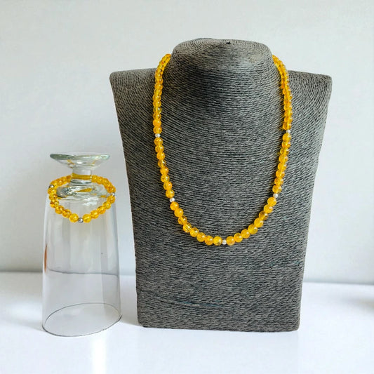 Sunny Citrine Set | Yellow Citrine - For Kids Girls | Includes: Necklace & Bracelet