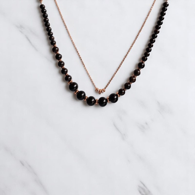 Ruby Flame Set | Garnet Stone & 18K Gold Plating - For Women | Includes: 2 Necklaces, Bracelet, Earring