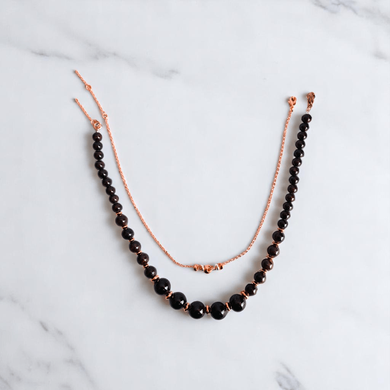 Ruby Flame Set | Garnet Stone & 18K Gold Plating - For Women | Includes: 2 Necklaces, Bracelet, Earring