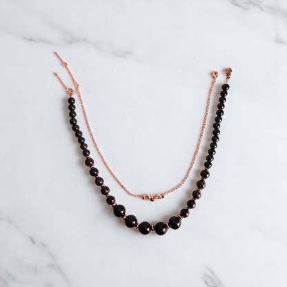 Ruby Flame Set | Garnet Stone & 18K Gold Plating - For Women | Includes: 2 Necklaces, Bracelet, Earring