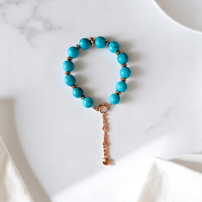 Sky Serenity Set | Turquoise Stone & 18K Gold Plating - For Women | Includes: 2 Necklaces, Bracelet, Earring