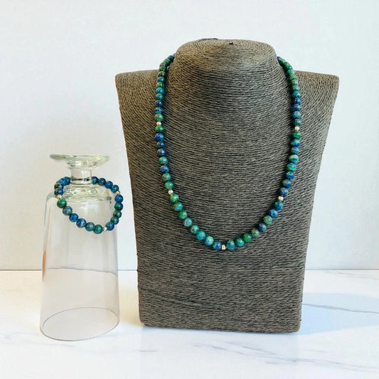Mystic Azurite Set | Azurite - For Kids Girls | Includes: Necklace & Bracelet