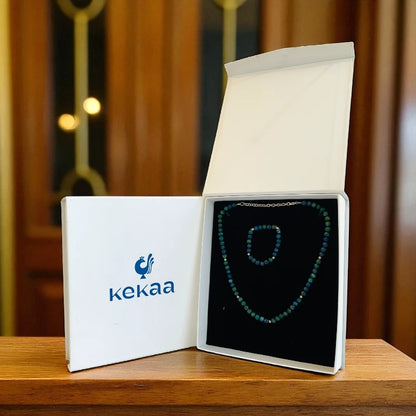 Mystic Azurite Set | Azurite - For Kids Girls | Includes: Necklace & Bracelet