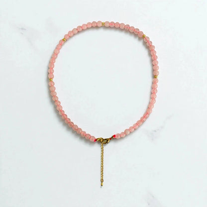 Love Quartz Set | Rose Quartz - For Kids Girls | Includes: Necklace & Bracelet