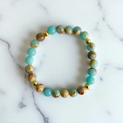 Calm Calcite Set | Caribbean Calcite - For Kids Girls | Includes: Necklace & Bracelet