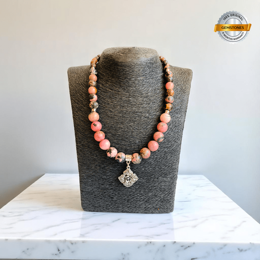 Compassion Glow Necklace | Rhodonite Stone - For Women | Includes: Necklace