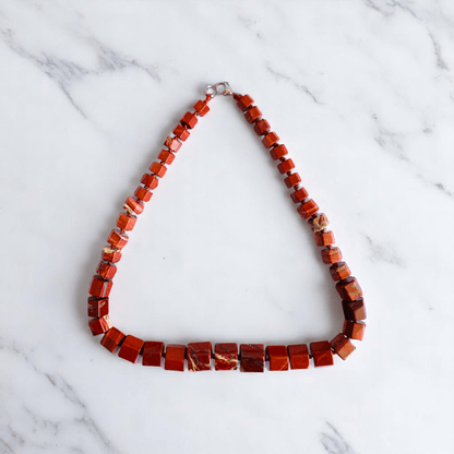 Crimson Root Necklace | Red Jasper Stone - For Women | Includes: Necklace