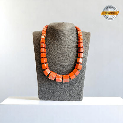 Crimson Root Necklace | Red Jasper Stone - For Women | Includes: Necklace