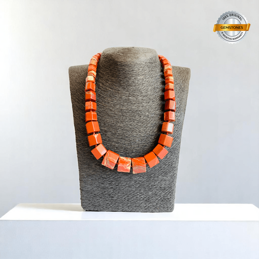 Crimson Root Necklace | Red Jasper Stone - For Women | Includes: Necklace