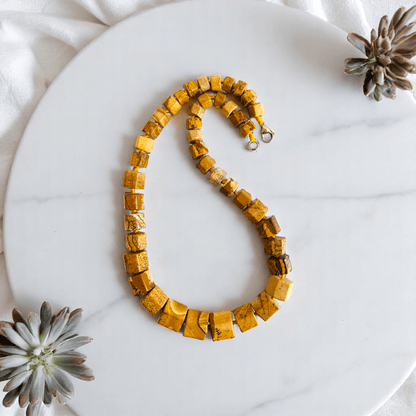 Dawnlight Necklace | Picture Jasper Stone - For Women | Includes: Necklace