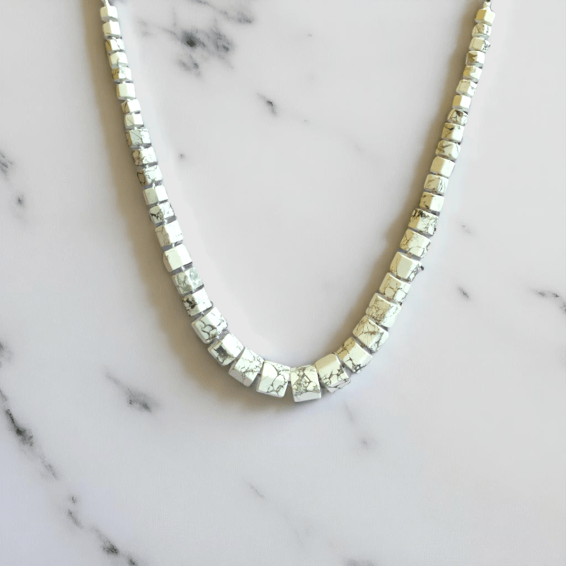 Tranquil Essence Necklace | White Howlite Stone - For Women | Includes: Necklace