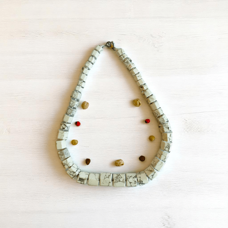 Tranquil Essence Necklace | White Howlite Stone - For Women | Includes: Necklace