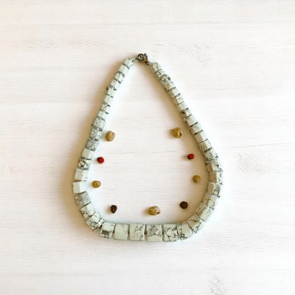 Tranquil Essence Necklace | White Howlite Stone - For Women | Includes: Necklace