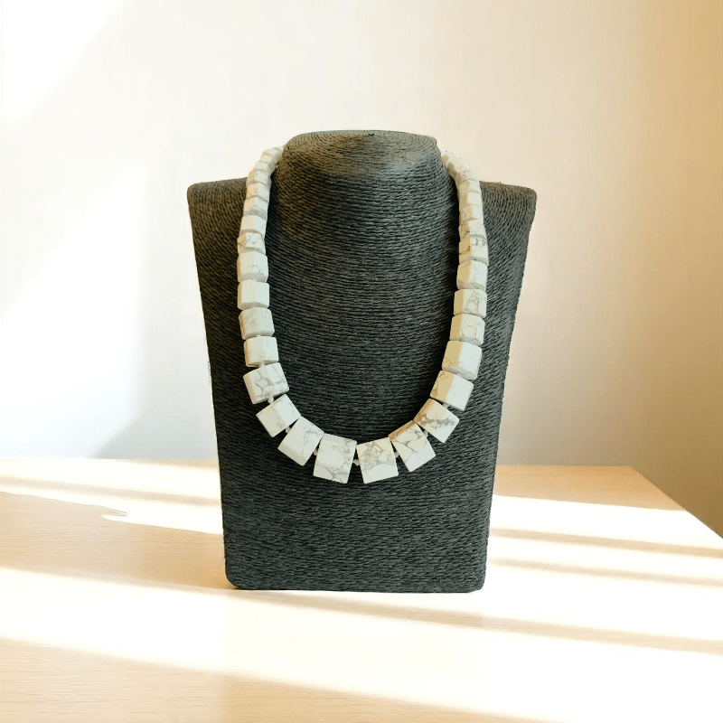 Tranquil Essence Necklace | White Howlite Stone - For Women | Includes: Necklace