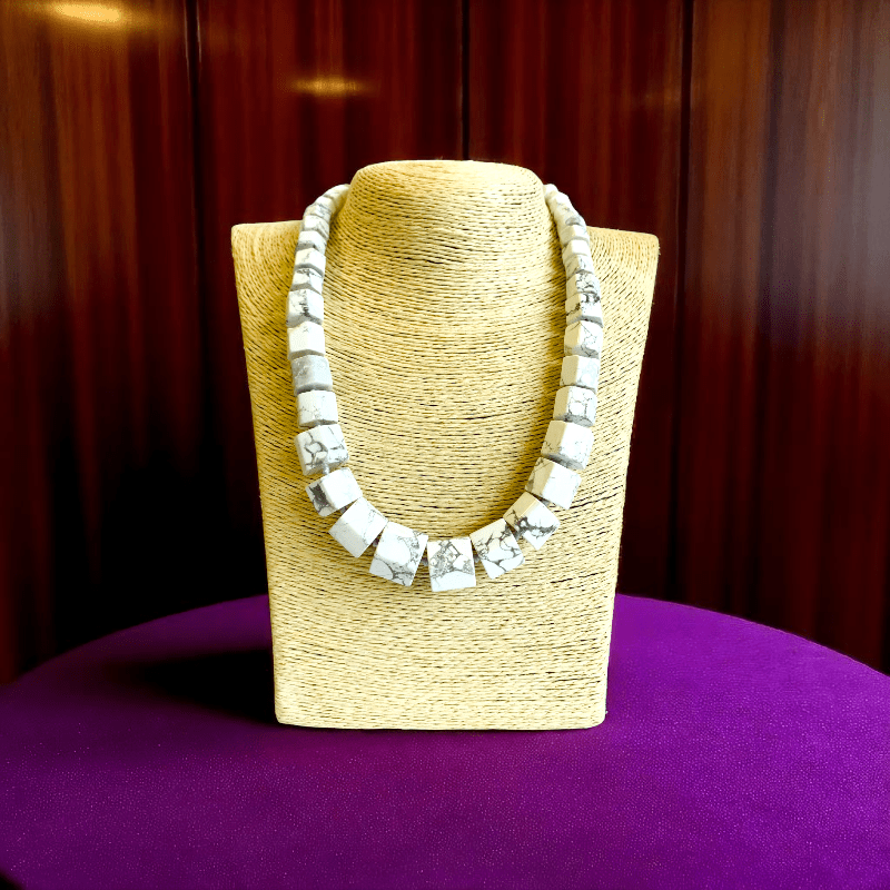 Tranquil Essence Necklace | White Howlite Stone - For Women | Includes: Necklace