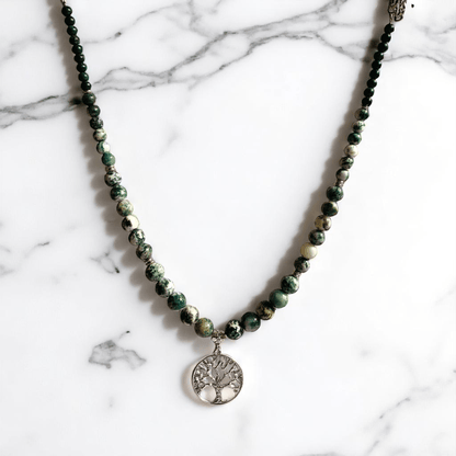 Nature’s Wisdom Necklace | Tree Agate Stone - For Women | Includes: Necklace