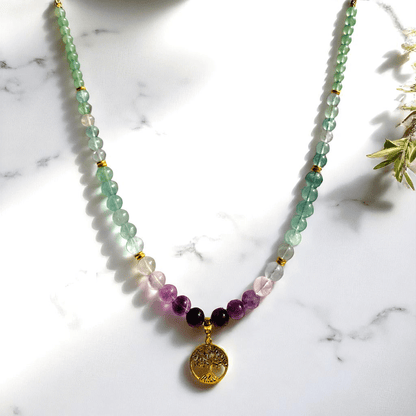 Mystic Clarity Necklace | Fluorite Stone - For Women | Includes: Necklace