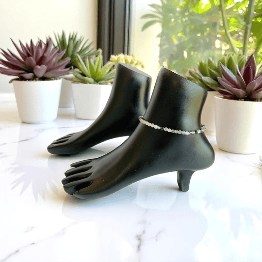 Wildflower Way Anklet | Dragon Vein Agate Stone - For Women | Includes: Anklet