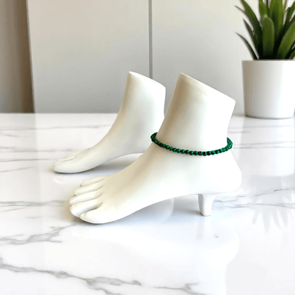 Gem Dust Anklet | Malachite Stone - For Women | Includes: Anklet