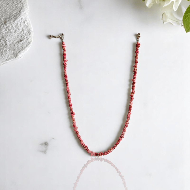 Elemental Flame Necklace | Rhodonite Stone - For All | Includes: Necklace