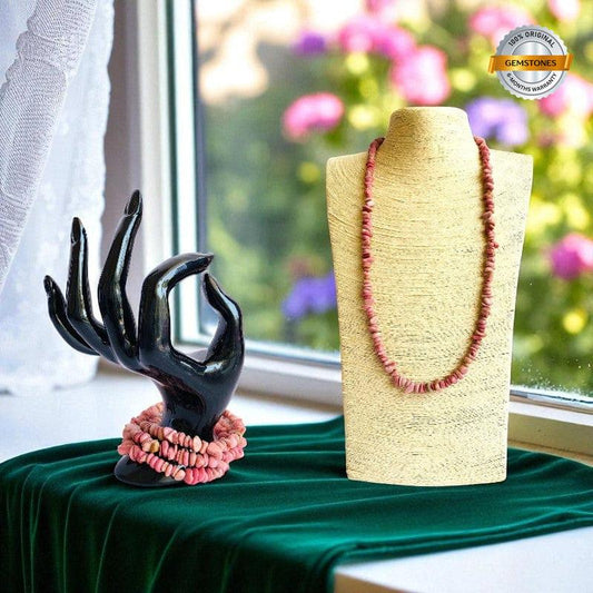 Elemental Flame Necklace | Rhodonite Stone - For All | Includes: Necklace