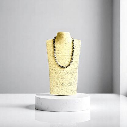 Cosmic Veins Necklace | Black Rutile Stone - For All | Includes: Necklace