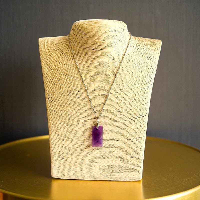 Purple Haze Necklace | PVD Plated & Amethyst Stone - For Women | Includes: Necklace