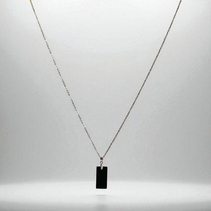 Slay in Slate Necklace | PVD Plated & Black Obsidian - For Women | Includes: Necklace