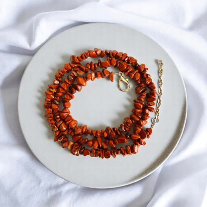 Bold Terra Necklace | Red Jasper Stone - For All | Includes: Necklace