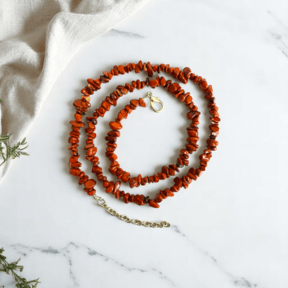 Bold Terra Necklace | Red Jasper Stone - For All | Includes: Necklace