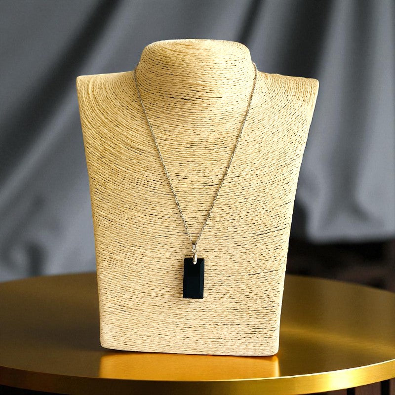 Slay in Slate Necklace | PVD Plated & Black Obsidian - For Women | Includes: Necklace