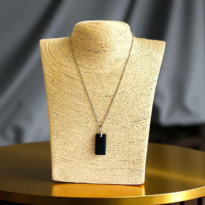 Slay in Slate Necklace | PVD Plated & Black Obsidian - For Women | Includes: Necklace