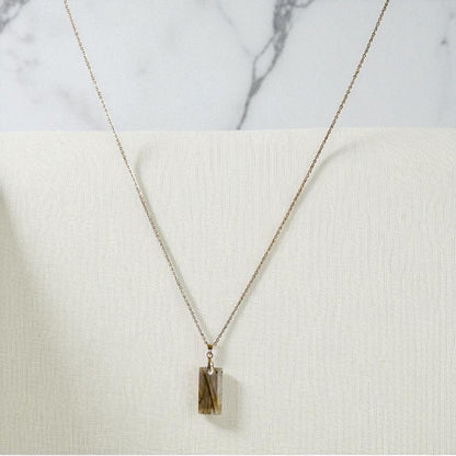 Aura Unlocked Necklace | PVD Plated &  Labradorite - For Women | Includes: Necklace