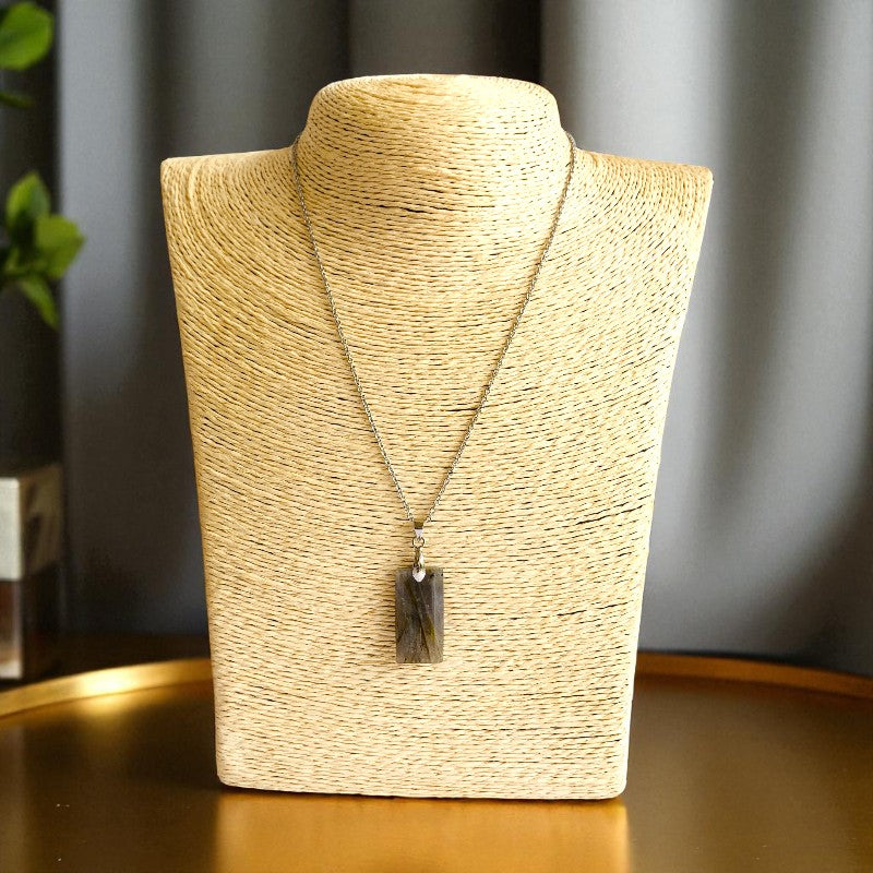 Aura Unlocked Necklace | PVD Plated &  Labradorite - For Women | Includes: Necklace