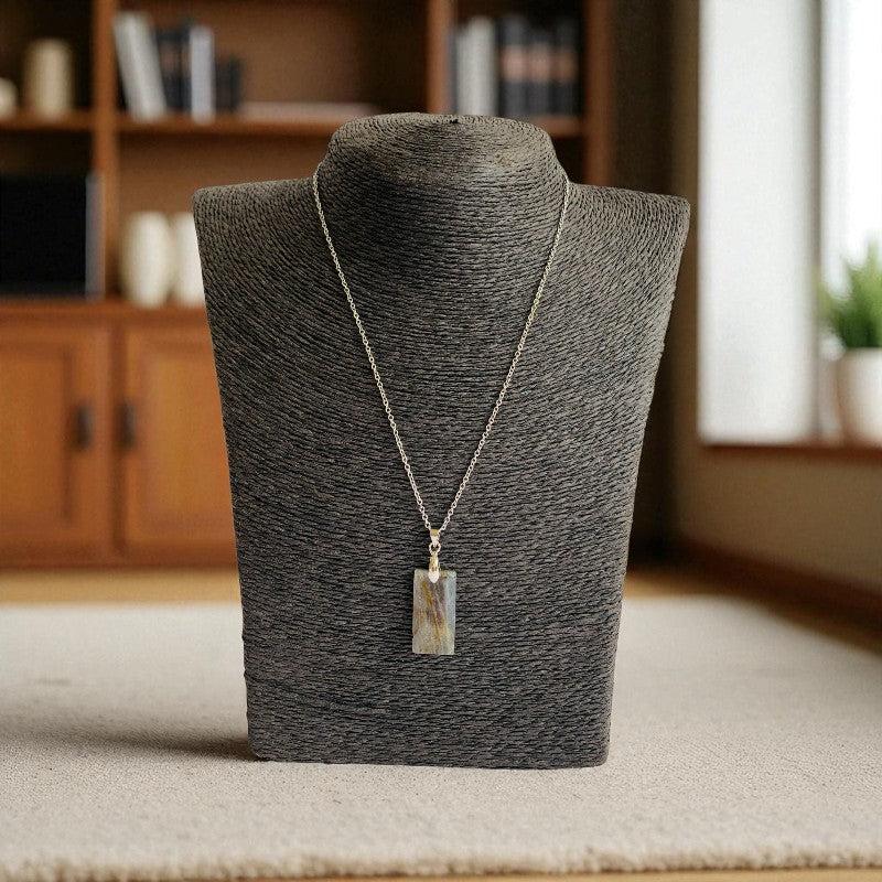 Aura Unlocked Necklace | PVD Plated &  Labradorite - For Women | Includes: Necklace