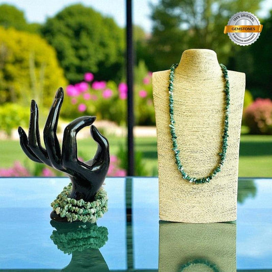 Botanic Bliss Necklace | Green Spot Jasper Stone - For All | Includes: Necklace