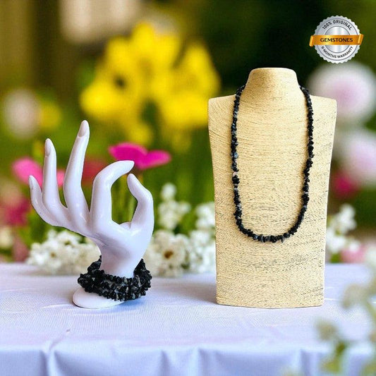 Snow shade Necklace | Snowflake Obsidian Stone - For All | Includes: Necklace