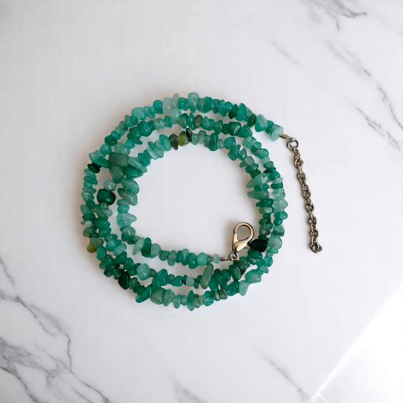 Luckstone Necklace | Green Aventurine Stone - For All | Includes: Necklace