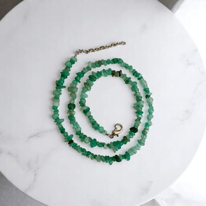 Luckstone Necklace | Green Aventurine Stone - For All | Includes: Necklace